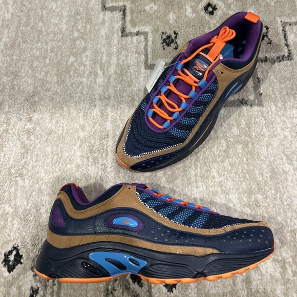 Reebok Daytona DMX II Sneakers Men\'s Size 11 Brown/ Purple/ Orange EG1656 main image 7